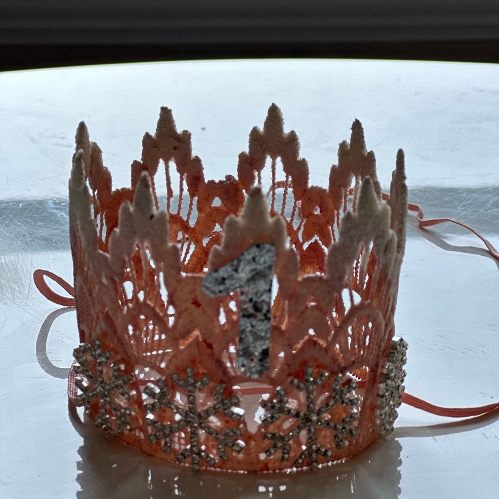 One year old crown for 1st Birthday- used once only